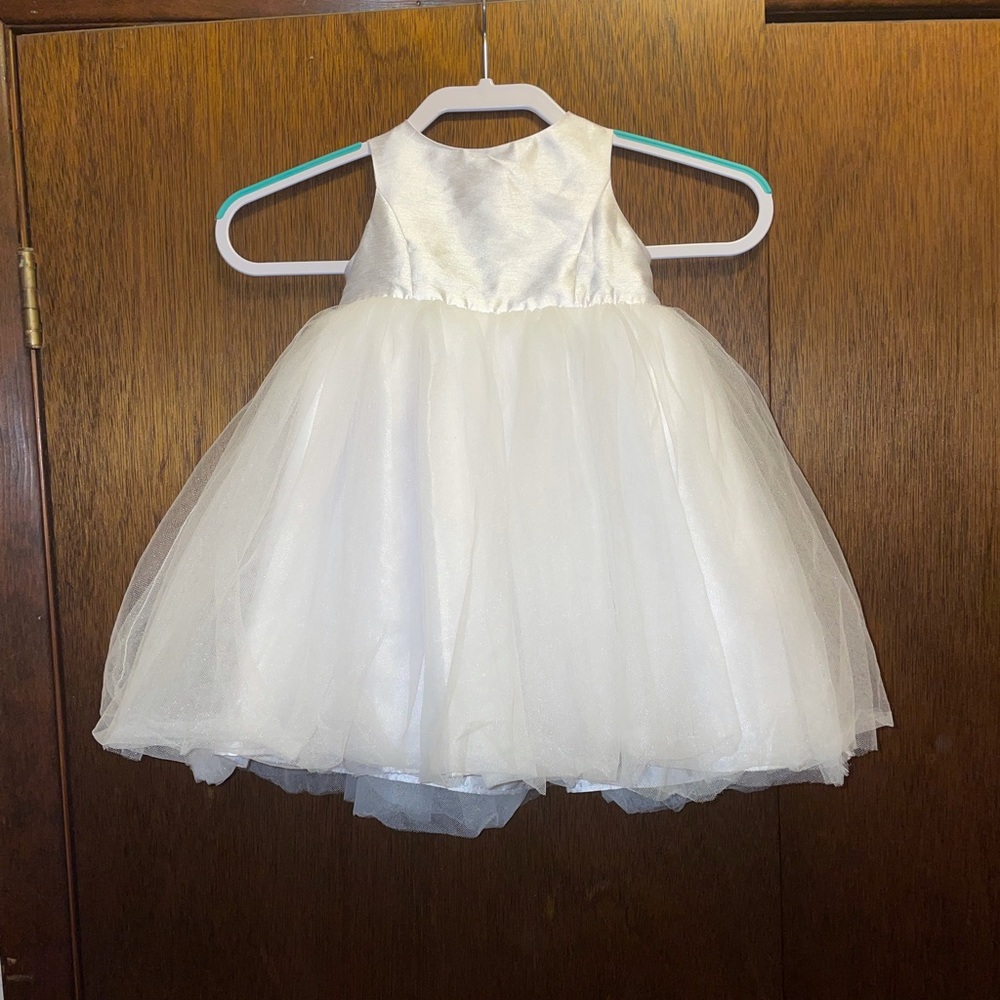 David’s bridal white size 2t flower girl dress